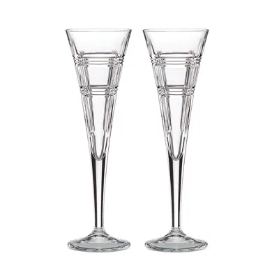 REED & BARTON HUDSON TOASTING FLUTES, SET OF 2