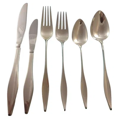 Pre-owned Reed & Barton Lark By  Sterling Silver Flatware 18 Set 115 Pcs Mid-century Modern