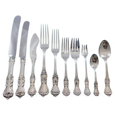Pre-owned Reed & Barton Marlborough By  Sterling Silver Flatware Set Service Dinner 84 Pcs