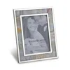 Reed & Barton Mother Of Pearl Frame, 5x7 In Silver Plate/white