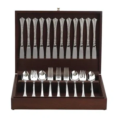 Reed & Barton Promotional Brown Silverware Chest With Brown Lining In Multi
