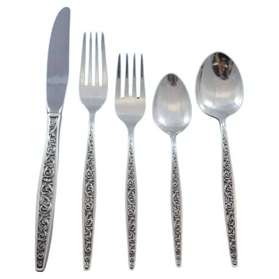 Pre-owned Reed & Barton Renaissance Scroll By Reed And Barton Sterling Silver Flatware Set 46 Pieces