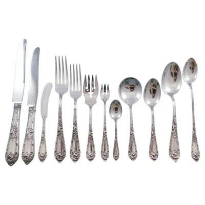 Pre-owned Reed & Barton Romaine By Reed And Barton Sterling Silver Flatware Service For 12 Dinner 198 Pc