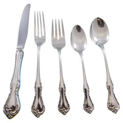 Pre-owned Reed & Barton Rose Cascade By  Sterling Silver Flatware Service 12 Set 67 Pieces In Red