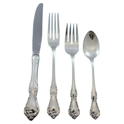 Pre-owned Reed & Barton Rose Cascade By  Sterling Silver Flatware Service Set 39 Pieces In Red