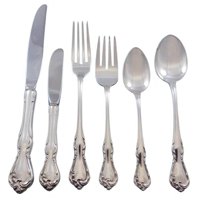 Pre-owned Reed & Barton Rose Cascade By  Sterling Silver Flatware Service Set 81 Pieces In Red