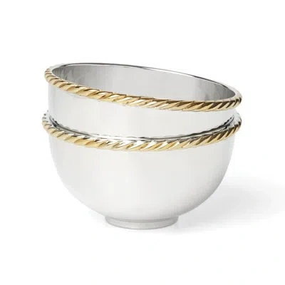 Reed & Barton Reed And Barton Roseland Nut Bowl, Set Of 2 In Silver