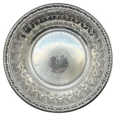 Pre-owned Reed & Barton Round  Silverplate Candy Dish Or Catchall