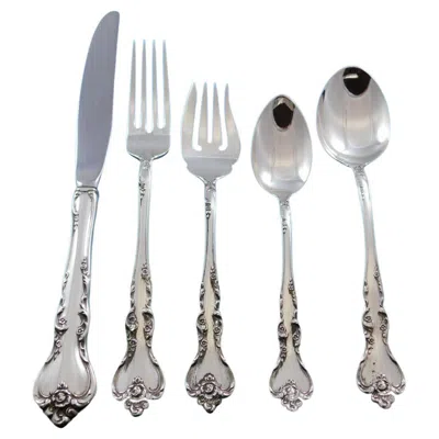 Pre-owned Reed & Barton Savannah By  Sterling Silver Flatware Service For 12 Set 60 Pieces
