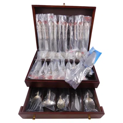Pre-owned Reed & Barton Savannah By  Sterling Silver Flatware Service Set 98 Pieces New