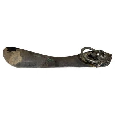 Pre-owned Reed & Barton Silver Plate Shoe Horn Mid Century Modern Patinated In Black