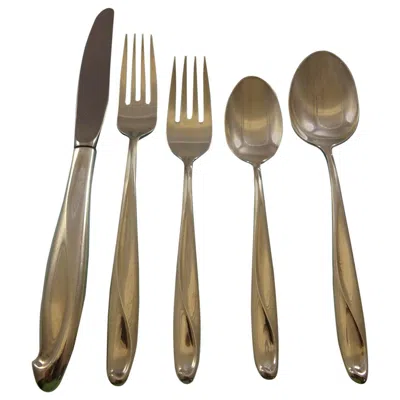 Pre-owned Reed & Barton Silver Sculpture By Reed And Barton Sterling Silver Flatware Set 8 Service 42 Pc In Brown