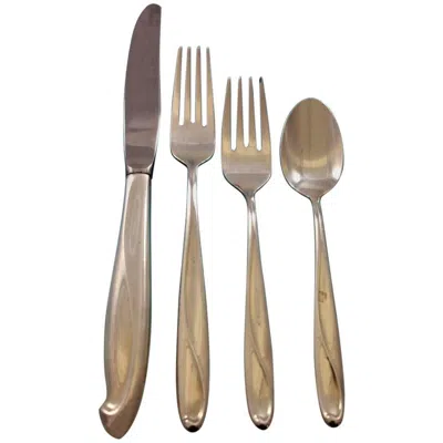 Pre-owned Reed & Barton Silver Sculpture By Reed And Barton Sterling Silver Flatware Set Service 32 Pcs In Brown