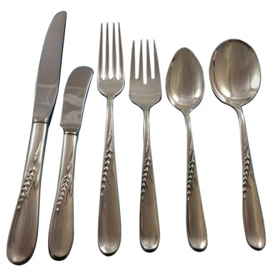 Pre-owned Reed & Barton Silver Wheat By  Sterling Silver Flatware Set Service 59 Pieces
