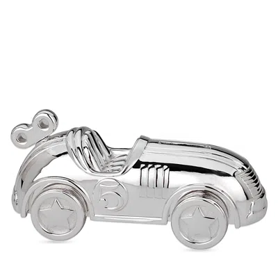 Reed & Barton Silverplated Race Car Coin Bank In Metallic