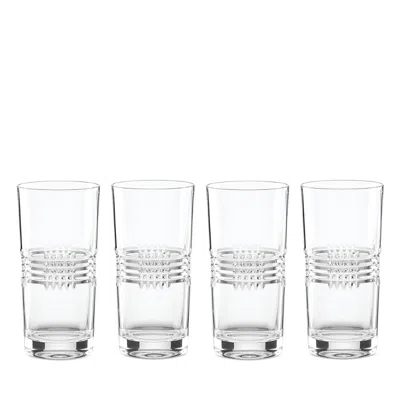 REED & BARTON SLOANE HIGHBALL GLASSES, SET OF 4