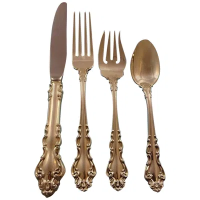Pre-owned Reed & Barton Spanish Baroque By  Sterling Silver Flatware Service 12 Set 52 Pcs In Brown