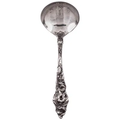 Pre-owned Reed & Barton Sterling Les Six Fleurs Ladle In Silver