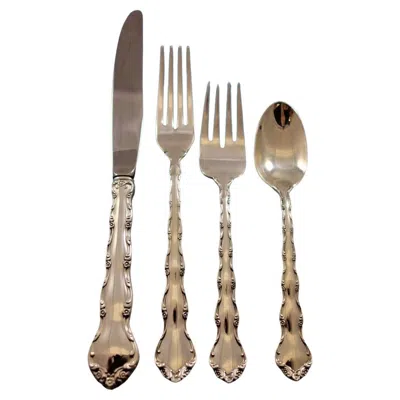 Pre-owned Reed & Barton Tara By Reed And Barton Sterling Silver Flatware Set Service 24 Pieces In Brown
