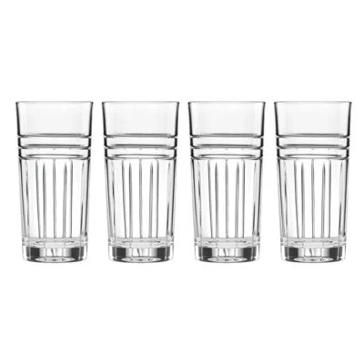 Reed & Barton Reed And Barton Tempo Crystal Highball Glasses, Set Of 4 In Clear