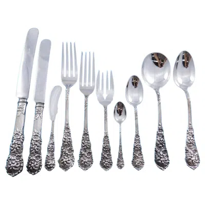 Pre-owned Reed & Barton Trajan By  Sterling Silver Flatware Set Service 186 Pcs Dinner