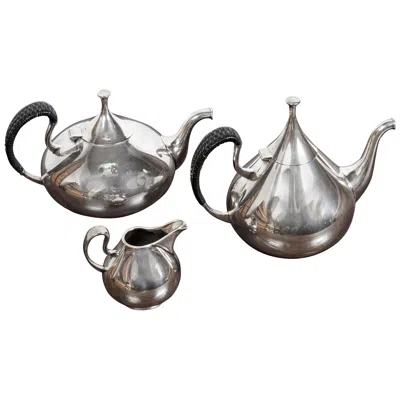 Pre-owned Reed & Barton Vintage John Prip For  "dimension" Tea And Coffee Set Service In Silver