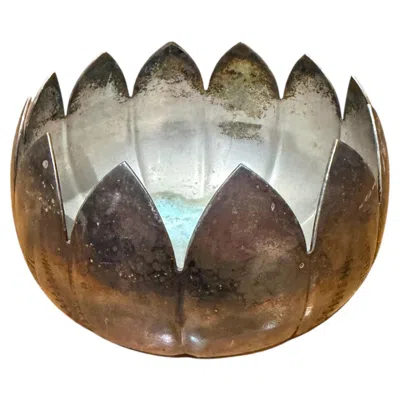 Pre-owned Reed & Barton Vintage Silver-plated Lotus Flower Bowl Produced By  Mid Century