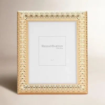 Reed & Barton Watchband Single Picture Frame In Gold