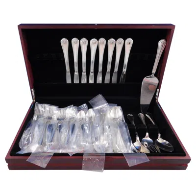 Pre-owned Reed & Barton Woodwind By  Sterling Silver Flatware Set For 8 Service 44 Pieces In Black