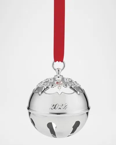 Reed & Barton 2024 Holly Bell Christmas Ornament, 49th Edition In Metallic And Slvr Plate