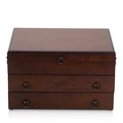 Reed & Barton Bristol Grand Flatware Chest In Mahogany/brown
