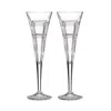 Reed & Barton Hudson Toasting Flutes, Set Of 2 In Transparent