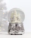 Reed & Barton North Pole Bound Snow Globe In Silver Plate