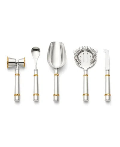 Reed & Barton Roseland Metal Bar Tool, Set Of 5 In Metallic And No Color