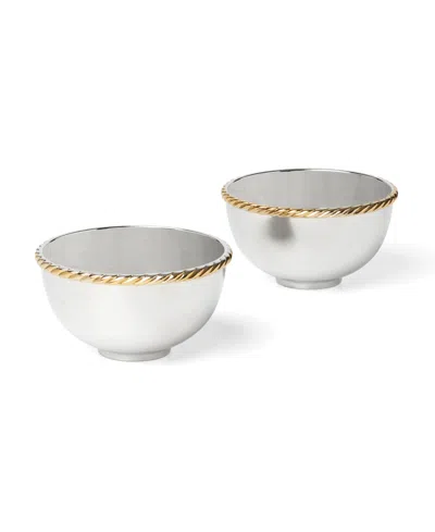 Reed & Barton Roseland Metal Nut Bowl, Set Of 2 In Metallic And No Color