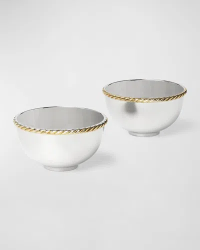 Reed & Barton Roseland Nut Bowls, Set Of 2 In Metallic