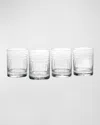 REED & BARTON TEMPO 12 OZ. DOUBLE OLD-FASHIONED GLASSES, SET OF 4