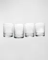 Reed & Barton Tempo 12 Oz. Double Old-fashioned Glasses, Set Of 4 In Clear