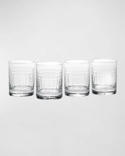 Reed & Barton Tempo 12 Oz. Double Old-fashioned Glasses, Set Of 4 In Clear