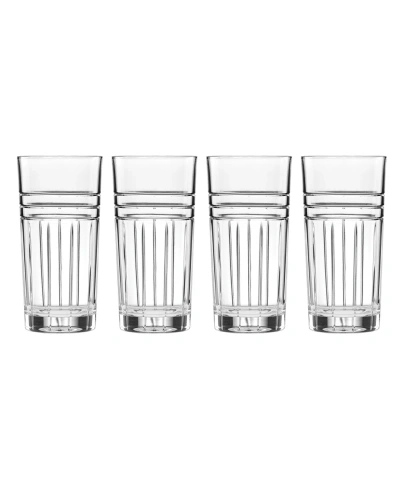 Reed & Barton Tempo Highball Glasses, Set Of 4 In Clear And No Color