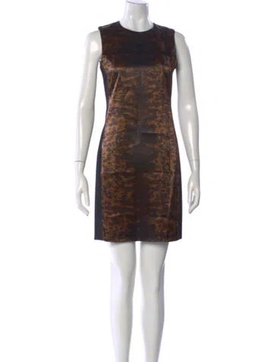 Pre-owned Reed Krakoff Animal Print Mini Dress In Multi