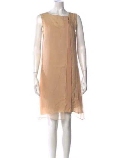 Pre-owned Reed Krakoff Asymmetrical Knee-length Dress In Neutral