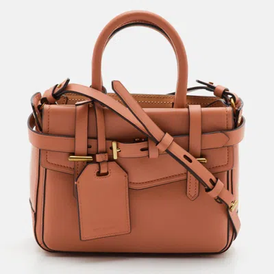Pre-owned Reed Krakoff Boxer Xs Orange Leather Tote