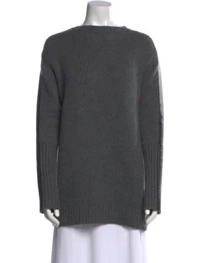 Pre-owned Reed Krakoff Cashmere Bateau Neckline Sweater In Gray