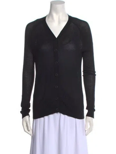 Pre-owned Reed Krakoff Cashmere V-neck Sweater In Black