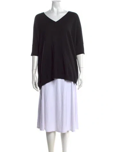 Pre-owned Reed Krakoff Cashmere V-neck Sweater In Black