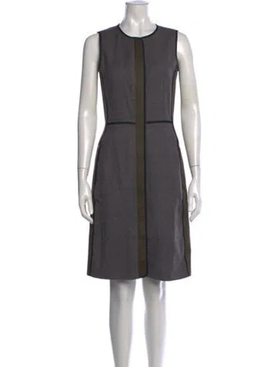 Pre-owned Reed Krakoff Colorblock Pattern Knee-length Dress In Grey
