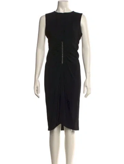 Pre-owned Reed Krakoff Crew Neck Knee-length Dress In Black