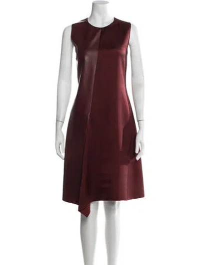 Pre-owned Reed Krakoff Crew Neck Knee-length Dress In Burgundy