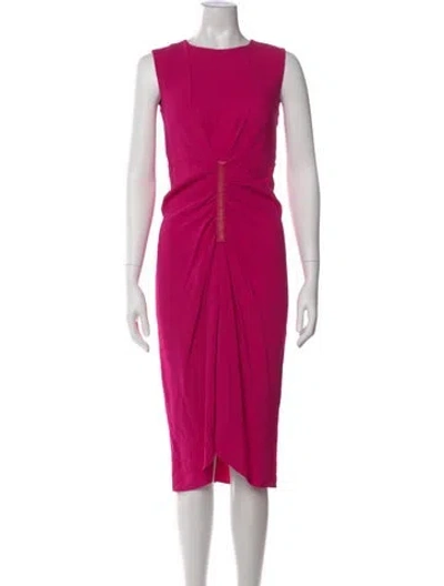 Pre-owned Reed Krakoff Crew Neck Knee-length Dress In Pink